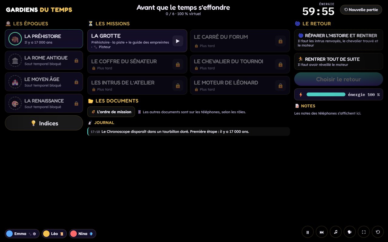 Les Gardiens du Temps sur la télé